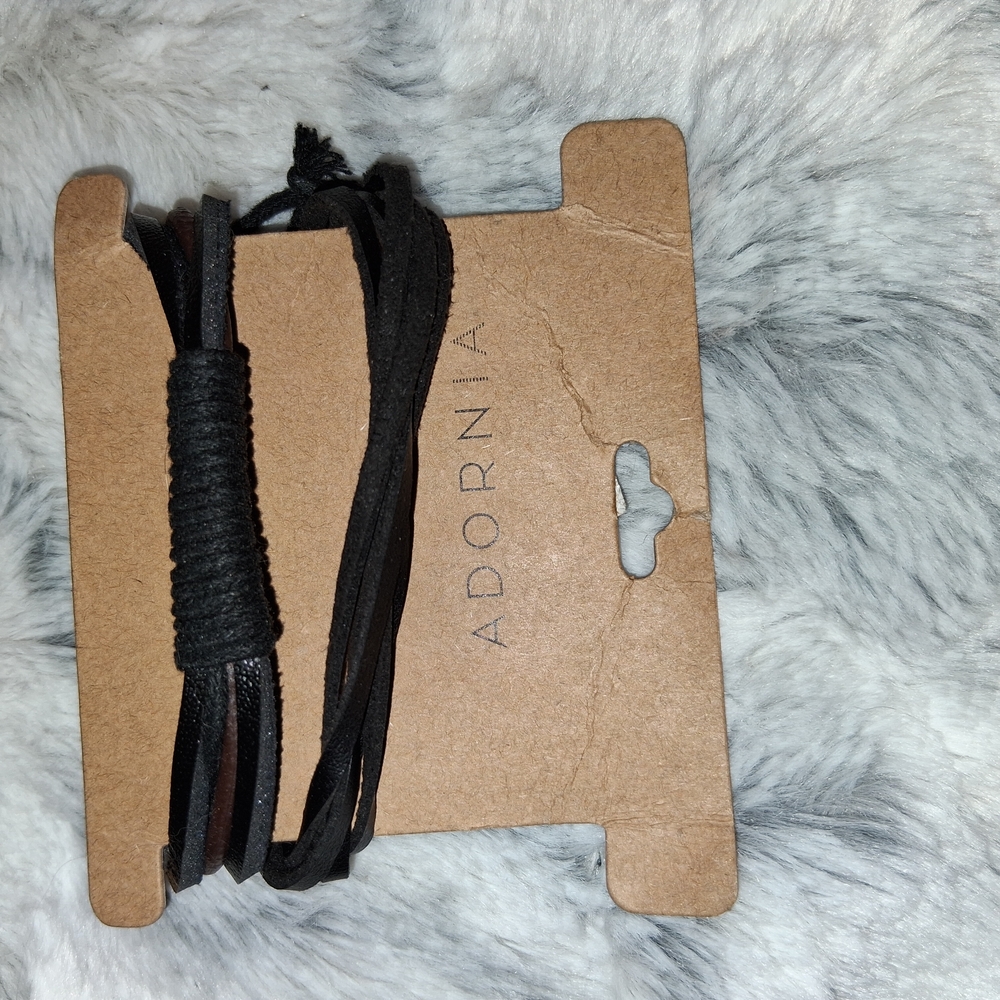 Black Leather Bracelet Unisex